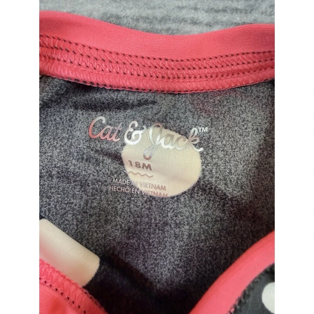 Cat & Jack Toddler Long Sleeve Swim Top Rash Guard Polka Dot 18 Month TOP ONLY